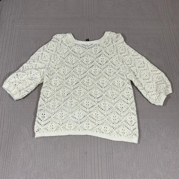 Simply Vera Women's Medium Cotton Crewneck Sweater Vera Wang - Picture 6 of 10